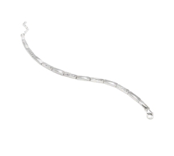 PULSERA PLATA DE LEY Y CIRCONITAS                                     
